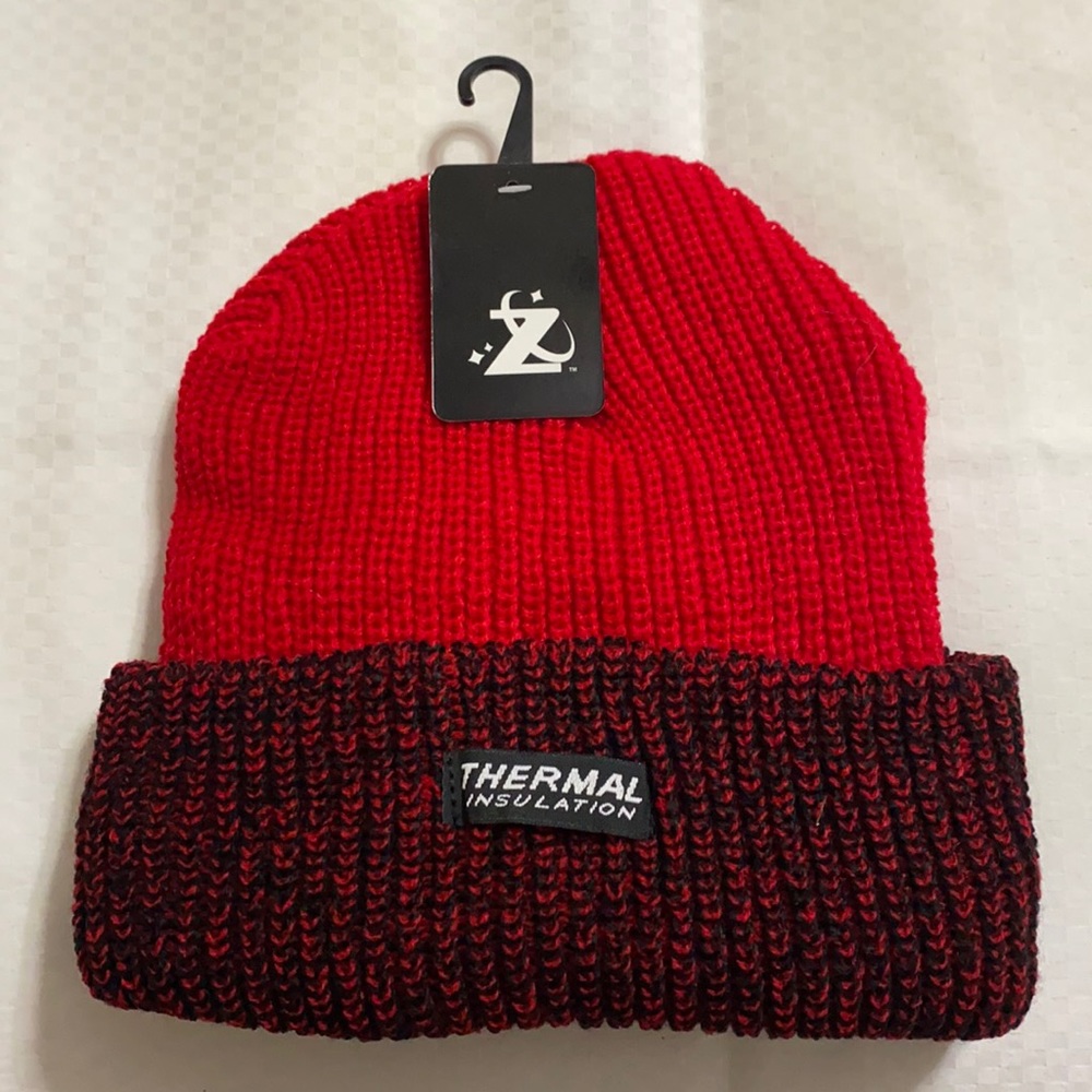 🥶Beanie Red and Black